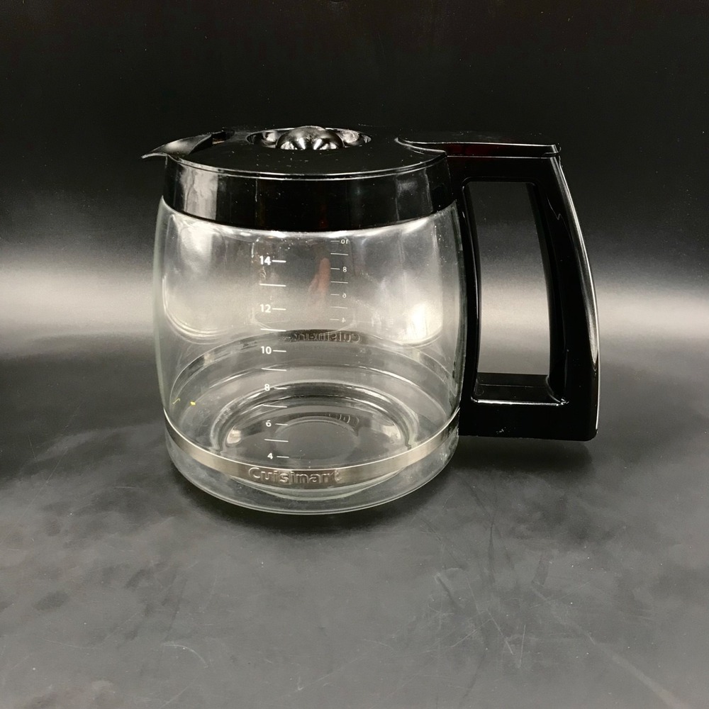 EUC Cuisinart 14-Cup Coffee Pot Replacement Glass Carafe Silver Handle Cuisinart